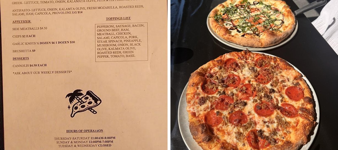 Ks NY Pizza Menu